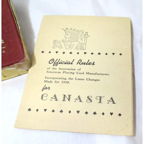 New Idea Vintage Canasta Playing Cards Set 1950 - Picture 2 of 3